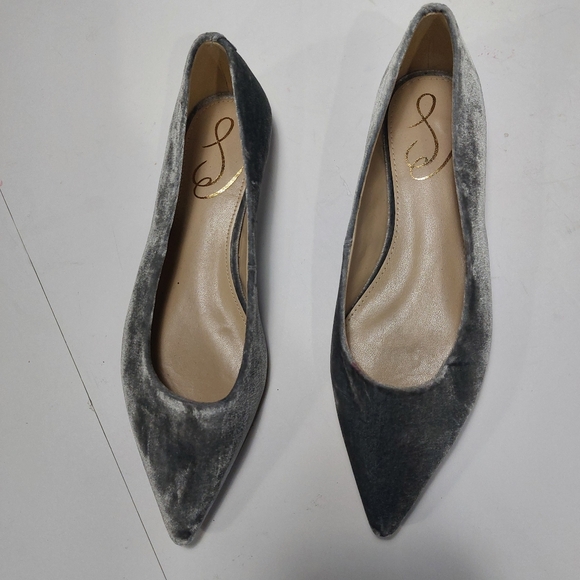 Sam Edelman Women's Gray Velvet Wanda Flats Size 6.5M - Picture 3 of 7